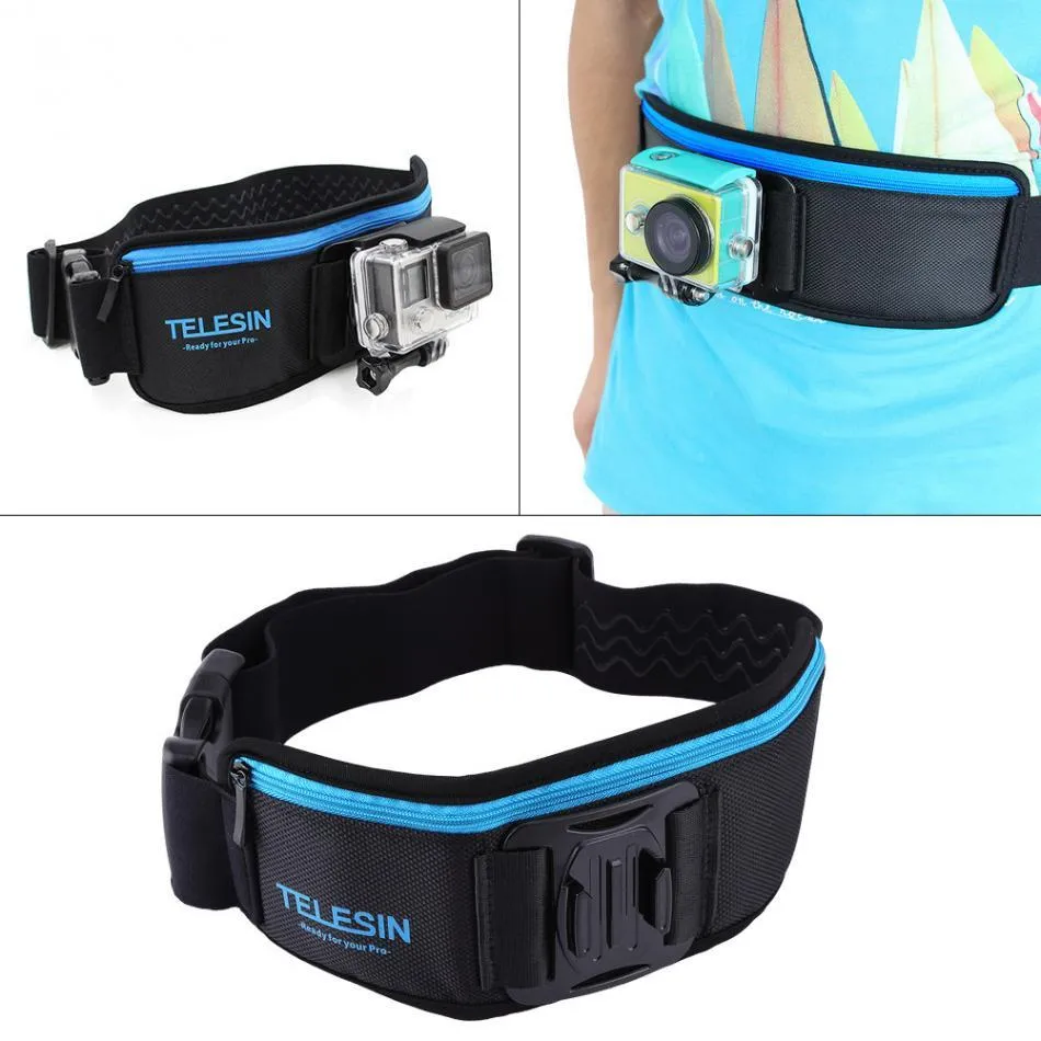 TELESIN Zubehör Einstellbare Taille Gürtel Halterung Strap Für 3 4 3 + Kamera Taille Gürtel Universal Kostenloser Versand