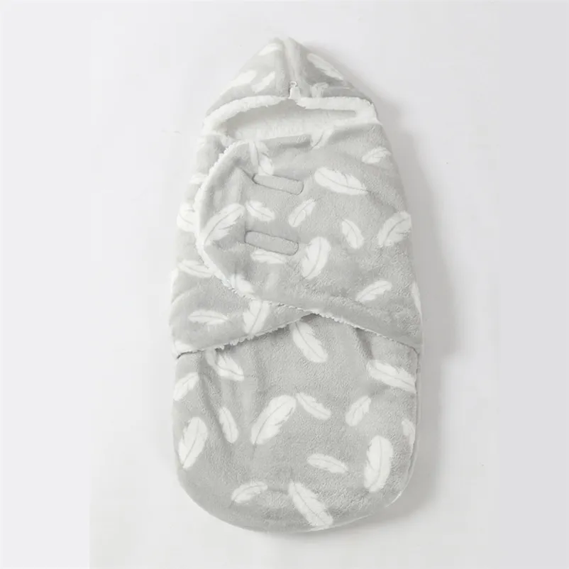 0-6 mesi più bianco Baby wrap doppio strato in pile swaddle bebe busta sacco a pelo per neonati coperta da letto 201210