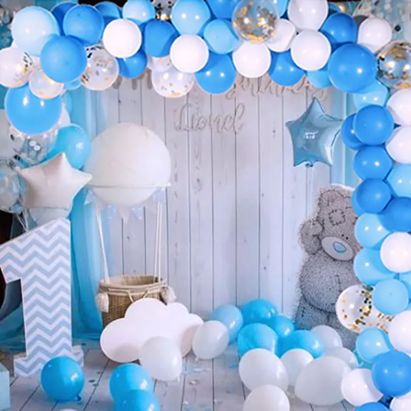 113 sztuk Baby One Birth Party Balloons Garland 1st Urodziny Dekoracje Kids Wedding Backdrop Decor Babyshower Balon Arch Y200903