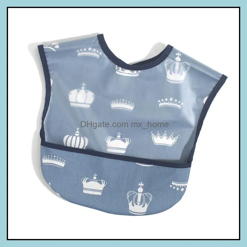 15 styles Baby EVA Waterproof Lunch Bibs Cartoon Fruits Printing Infants Bib Boys Girls Feeding Burp Cloths Apron Z4766