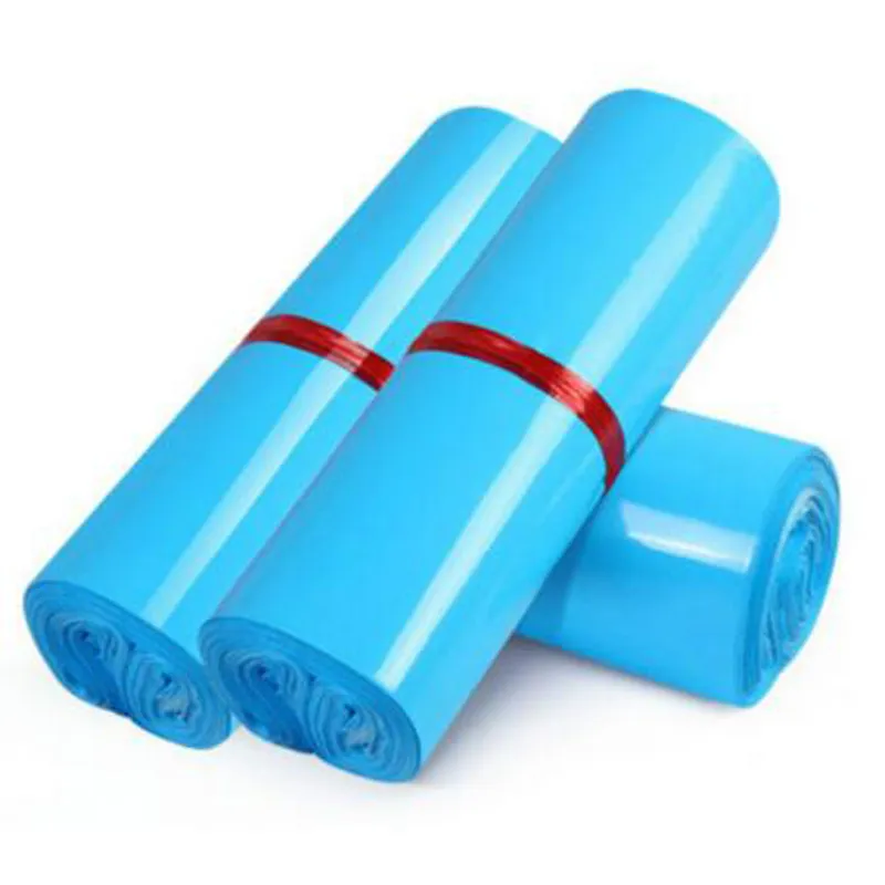 17 * 30 cm Blue Courier Poly Mailer Bags Plastic Post Mail Pouch Sobre autoadhesivo Seal Packet Sack Mails Bag