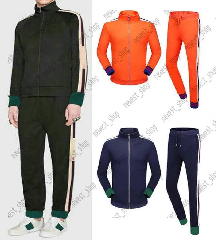22ss Autumn luxury designer Tracksuit version Autumn men letter print Tracksuits zipper stripe sport suit baseball jacket sweatshirt