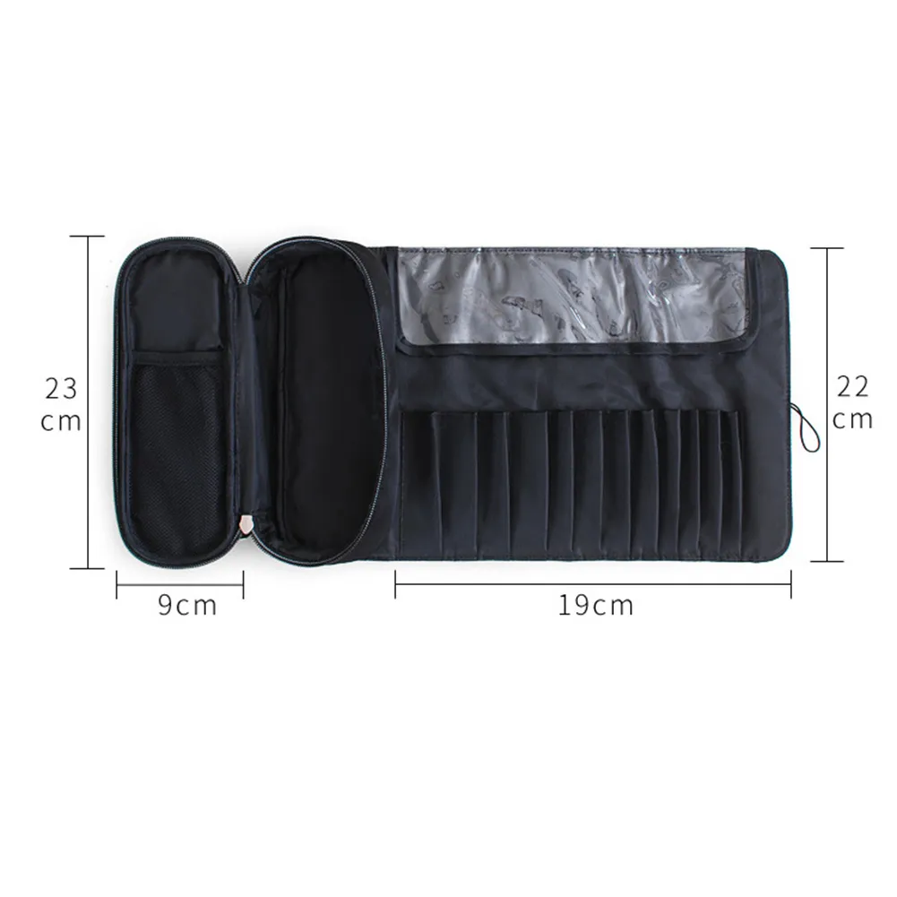 Mutifunctional Cosmetics Case Makeup Brushes Bag Travel Organizer Make Up Brushes Protector Coffin Tools Rolling Pouch J55 210204261M