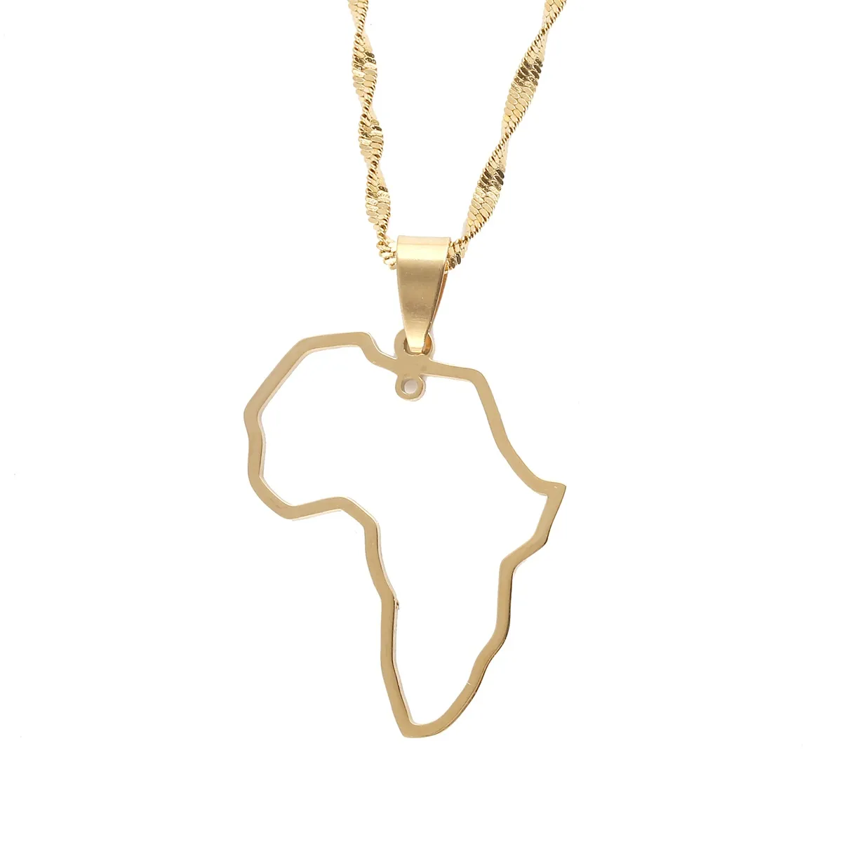 Afrique carte pendentif collier ethiopie egypte pays africain cartes bijoux pour femmes hommes
