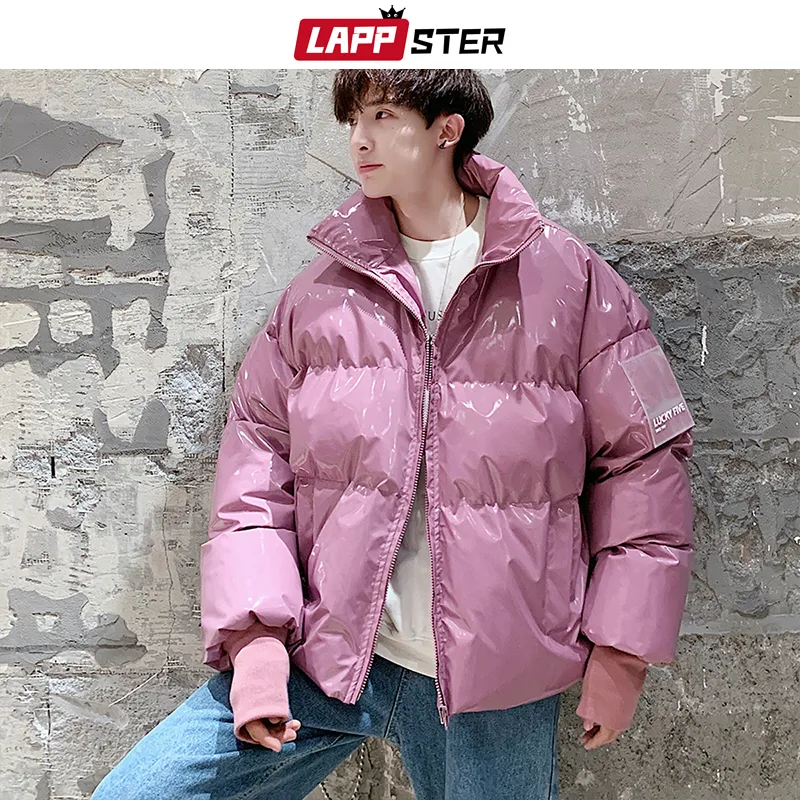 宅送 ラッパースターメンズストリートウェアヒップホップブルーウィンターバブルジャケットコートメンズ原宿暖かいパーカー男性韓国のファッションフグジャケット1218 公式激安通販 Vtech Computer Com
