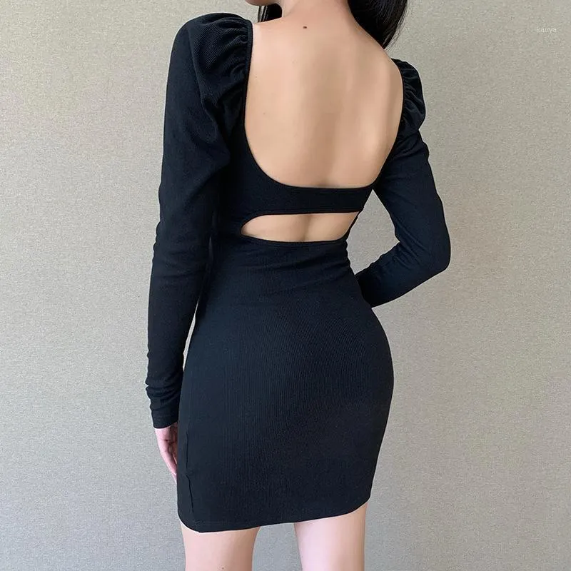 Compra Mujer Sexy Mini Vestido Sin Respaldo 2021 Primavera Verano Nuevo  Llegada Collar Cuadrada Puff Vestidos De Manga Larga Para Ladies Club /  Fiesta Wear1 Barato | Entrega Rápida Y Calidad | Es.Dhgate