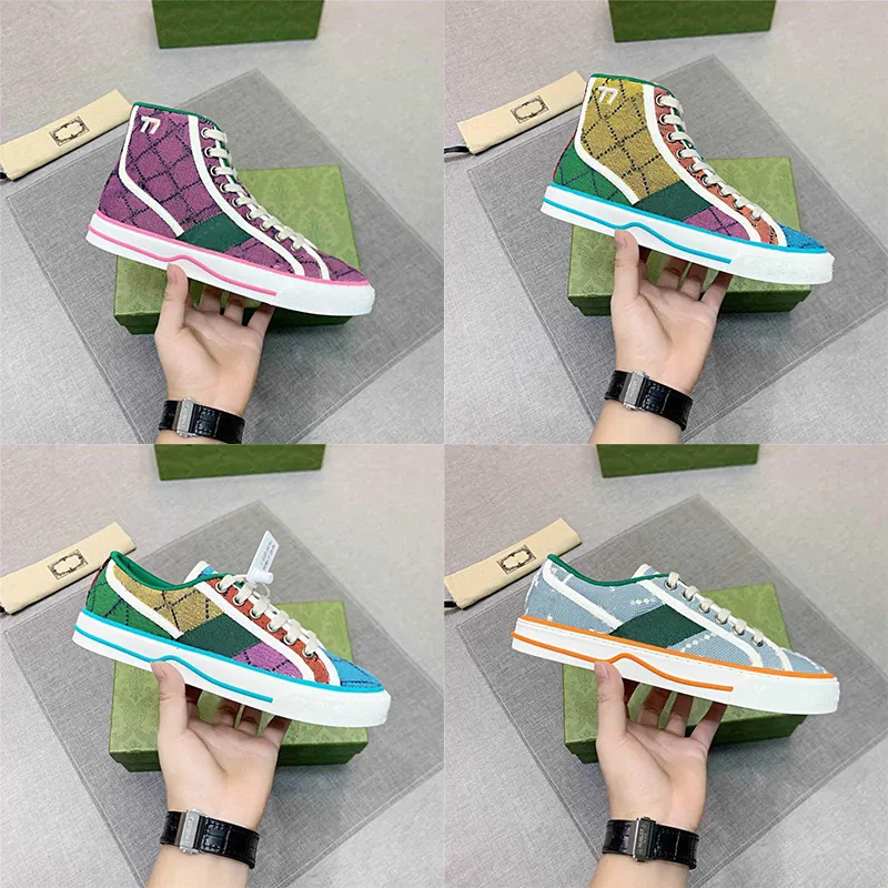 1977 Tennis Sneaker 2022 Designer di lusso Scarpe eleganti Tela Beige Blu Jacquard lavato Denim Donna Ace Suola in gomma Scarpe casual vintage ricamate chaussures