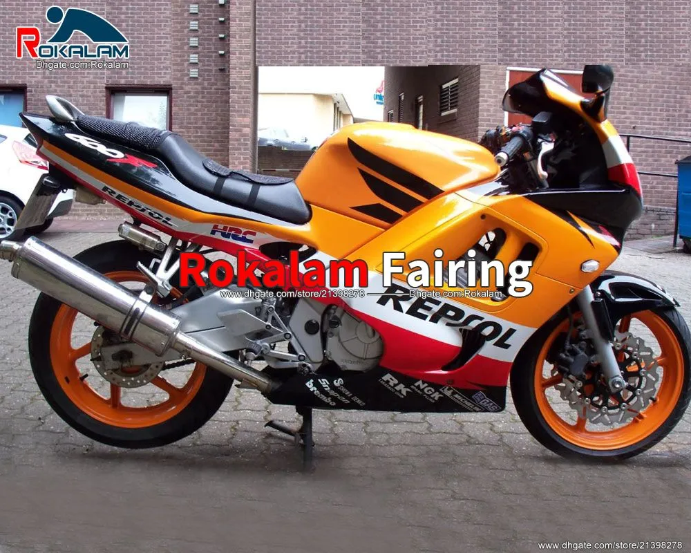 ABS Fairing Kit för Honda CBR 600 97 98 CBR600 1997 1998 F3 Orange Röda Motorcykel Delar Fairings (formsprutning)