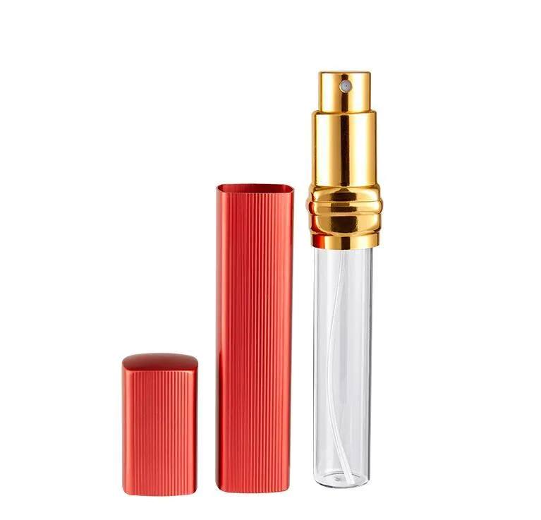 Atomiseurs vides rechargeables, bouteilles de parfum de voyage, Spray de maquillage après-rasage, bouteille en métal coloré de 12ML, cadeaux de pièces