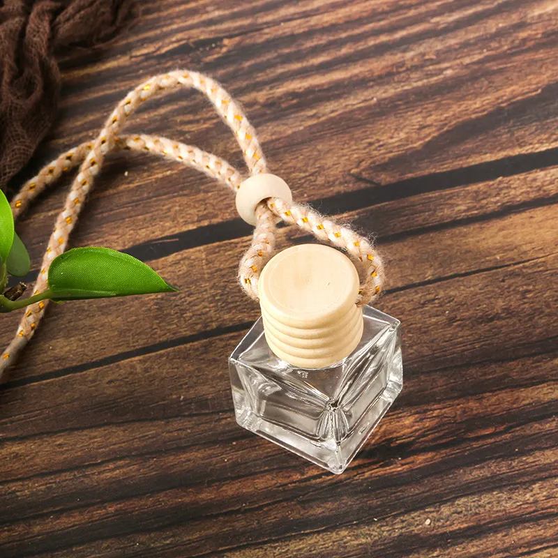 Car perfume bottle car pendant perfume ornament air freshener for essential oils diffuser fragrance empty glass bottle