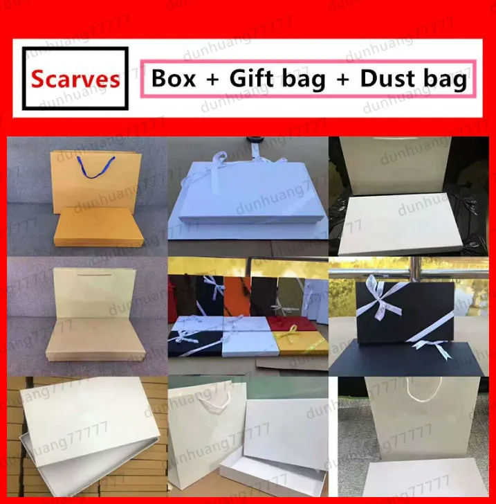 Fashion high-end classic style fashion scarf gift box gift bag receipt complete box with logo gift best fashion configuration
