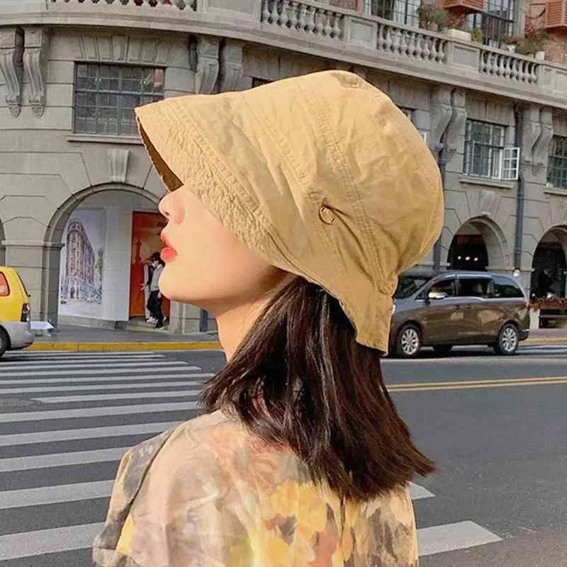 Travel Hat Warped Edge Women Wide Brim Elastic UV Protection Sun Hat Fashion Accessories Beach Party Foldable Wide Brim Floppy G220301