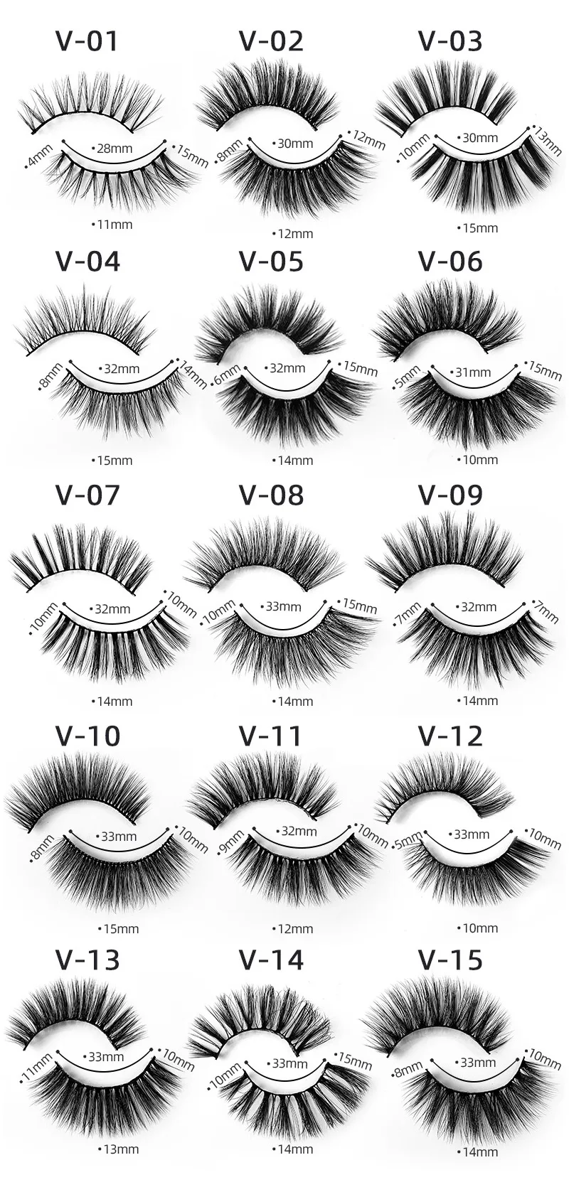 Imitated Mink eyelashes 20 styles 3D False Eyelashes Soft Natural Thick Fake Eyelash 3D Eye Lashes mink false eyelash