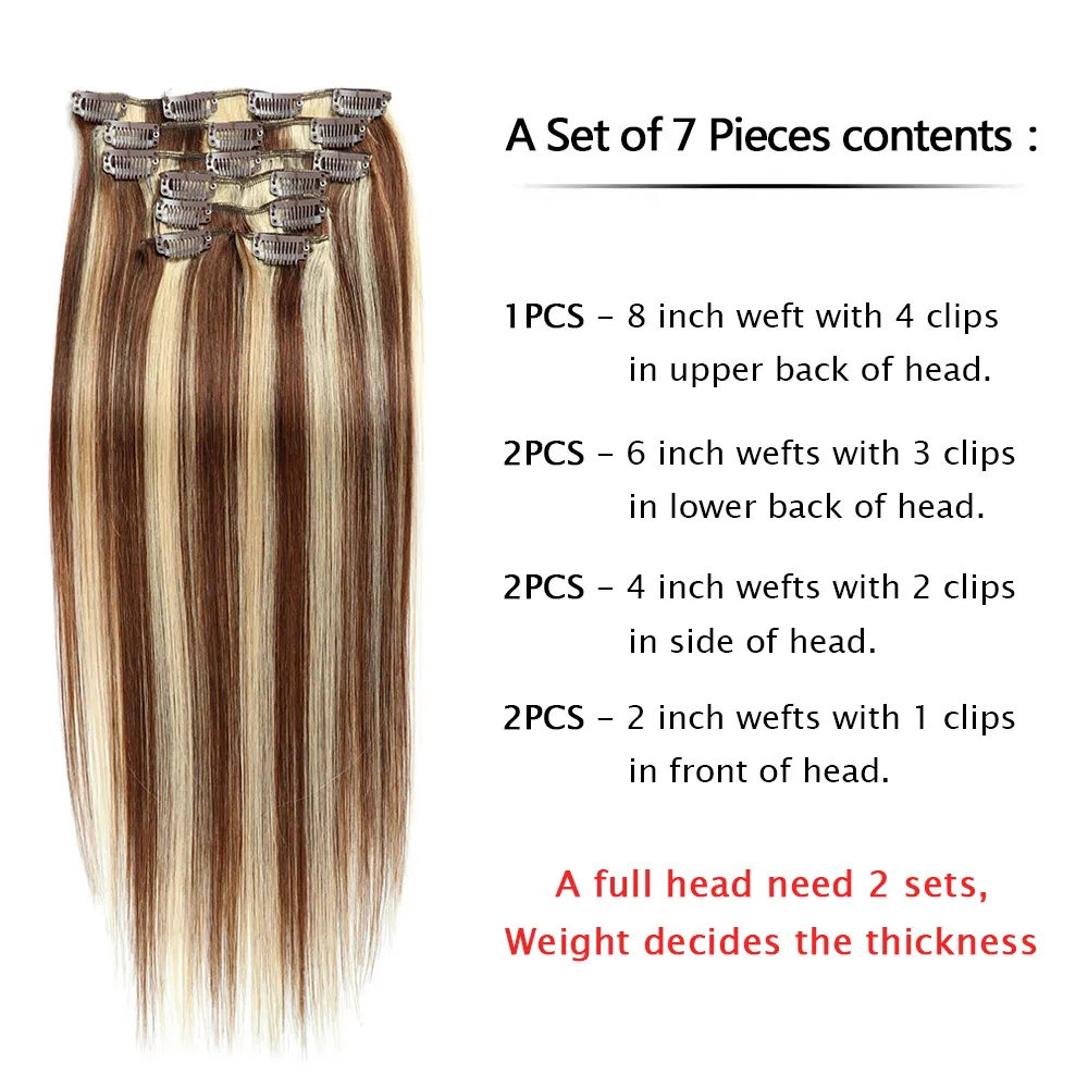 Brazilian Human Hair Clip In Extensions, Straight... From  display picture 3