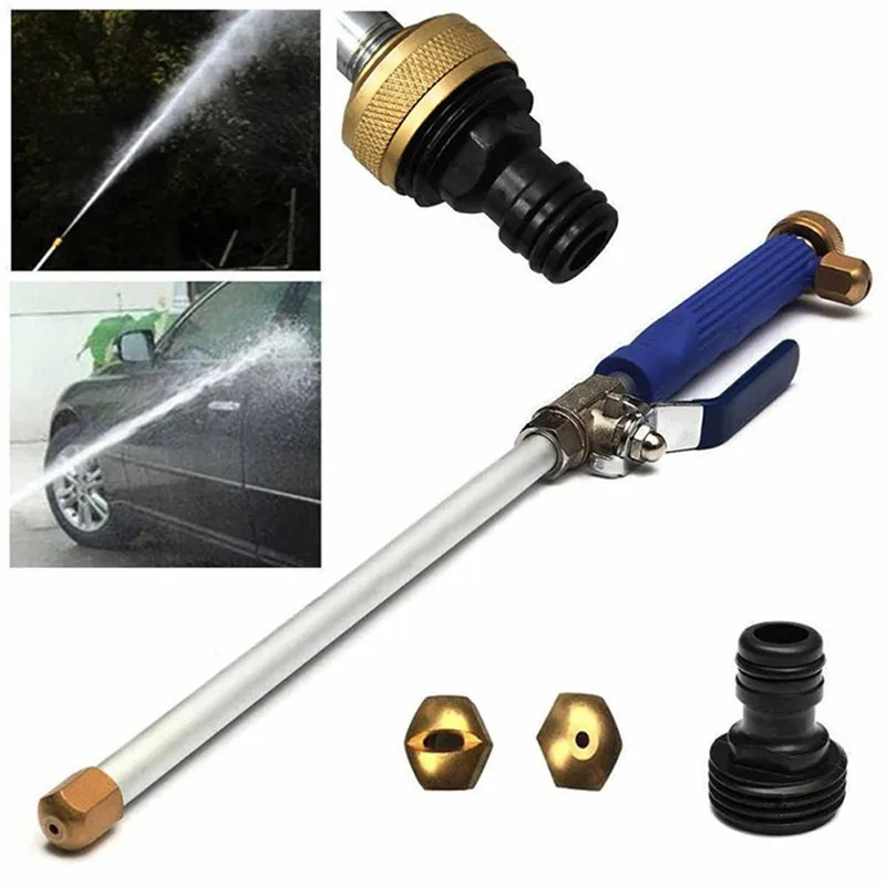 Alloy Wash Tube Hose Car High Pressure Power Water Jet Washer Spray Nozzle Gun with 2 Spray Tips Cleaner Watering Lawn Garden Y200106