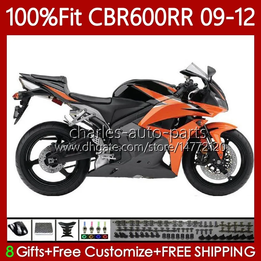 OEM Fairings For HONDA CBR 600 CBR600 RR CC F5 2009 2010 2011 2012 Orange black Body 69No.90 CBR 600F5 600RR 600CC 2009-2012 CBR600RR 09 10 11 12 Injection mold Bodywork