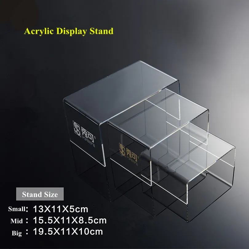 U Shape Clear Acrylic Table Display Racks Holder Stand For Shoes Handbags And Cosmetics Retail Stores Supplier