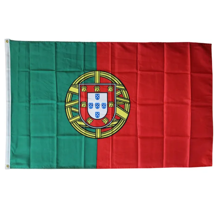 포르투갈 플래그 국가 국립 플래그 3'x5'ft 100D 폴리 에스터 무료 배송 2 개의 황동 그로밋으로 고품질