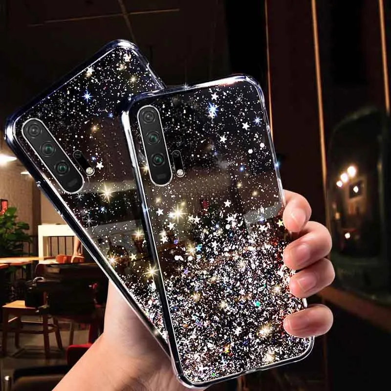 Funda compatible con Huawei Mate 20 Lite con purpurina verde transparente,  funda para teléfono Huawei Mate 20 Lite, funda de silicona transparente de