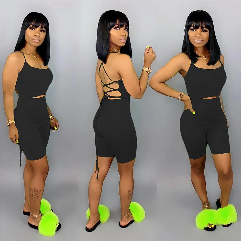Spaghetti strap romper shorts on sale