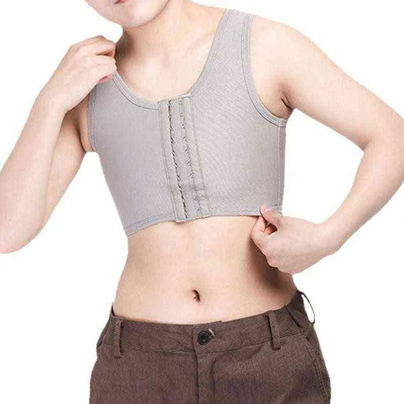 tomboy chest binder Cosplay Breast Binder Trans Vest Buckle Short Lesbian  Casual Shapers Tops Corset Tee Super Flat Bra - AliExpress