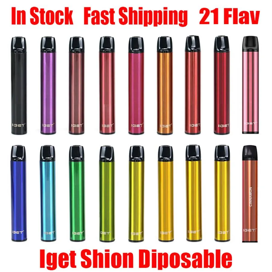 정통 Iget Shion 일회용 포드 장치 키트 600 퍼프 400mAh 2.4ml 프리 쿼리 된 vape 스틱 펜 하카 스위치 바 플러스 XXL 최대 100 % 정품 A12
