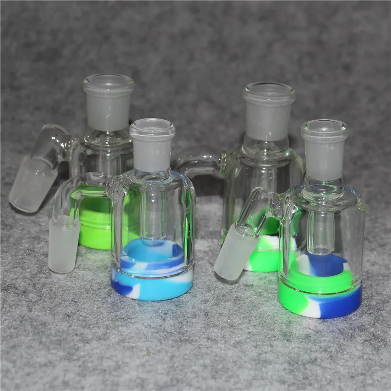 Hookah Ash Catcher 14mm 18mm 3.2 Inch Mini Glass Bong AshCatchers Thick Pyrex Clear Bubbler Ashcatcher 45 90 Degree