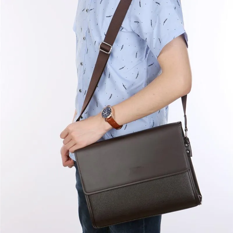 Fashion Designer Luxury Simple Fashion Business Men Briefcase Bag Leather Laptop Bag Casual Man Bag Shoulder bags