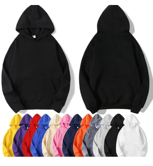 Unisex Solid Hoodies Hombres Mujeres Plain Hoodies Primavera Otoño Invierno Jersey de manga larga Casual Tops Mens Sweater Tamaño S-3XL CSWY-CS