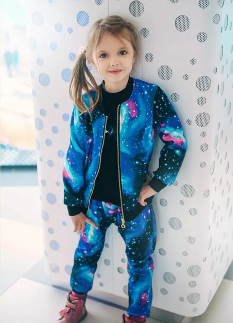 2019 Autumn Girls Clothing Sets Children Tracksuit Fashion Zipper Coat And Pant Set Kids Clothes Set Carnival Girl Sports Suit (5)