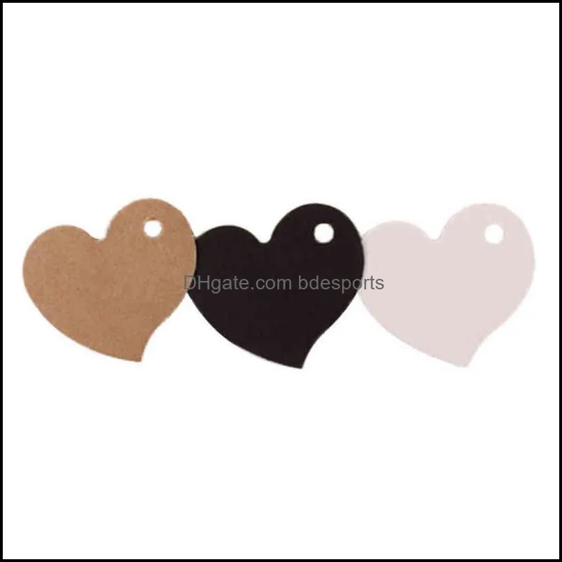 50pcs Kraft Paper Card Wedding Favour Price Label Heart Shape Garment labels Gift Tag DIY Tag Party Favor Y1230