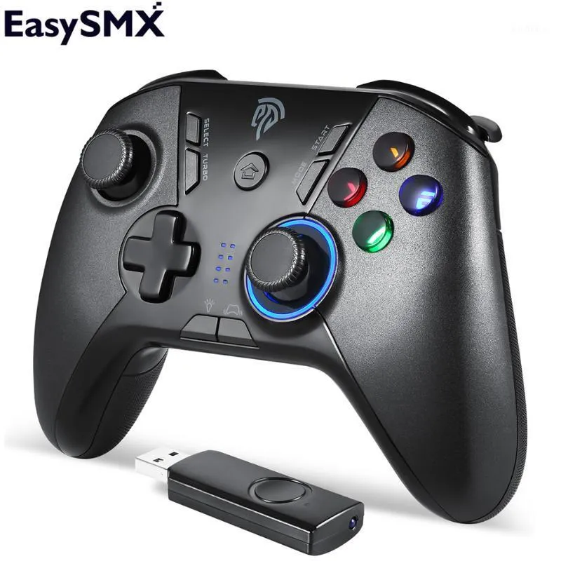 Игровые контроллеры джойстики EASSMX ESM-9110 2.4G USB Wireless Joystick Gamepad для ПК Android TV Box Controller Vibration Android1