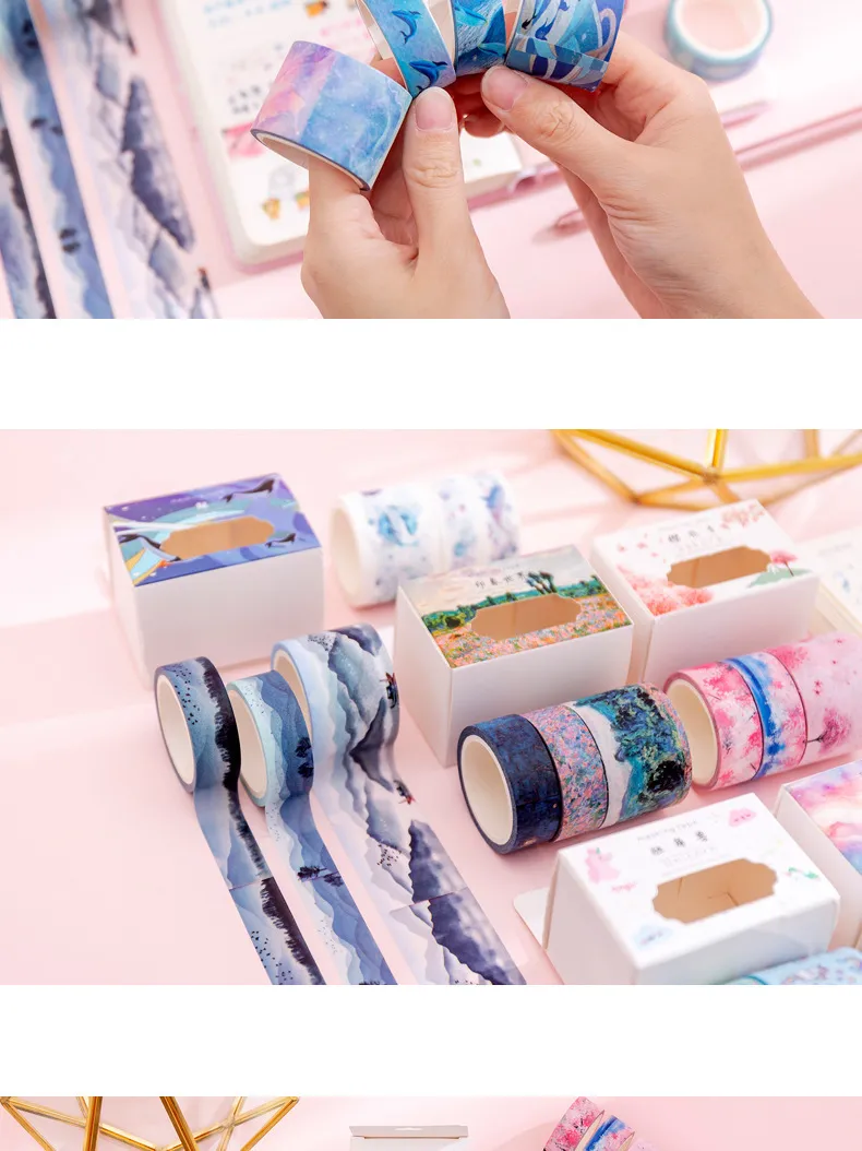 DHgate.com:3-Pack Starlight Planet Sakura Washi Tapes for Scrapbooking ...