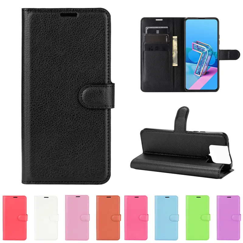 Étui portefeuille en cuir pour Asus Zenfone 7 ZS670KS ZS630KL ZE620KL ZC600KL couvercle rabattable pour Asus Max Pro M2 ZB631KL ZB633KL M1 ZB601KL ZB555KL