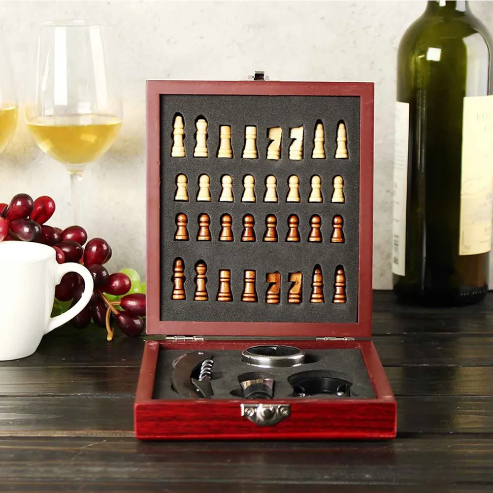 Set Tire-bouchon Manuel 4 En 1 Pour Vin - Ouvre-bouteille, Coupe-capsule, Verseur Et Bouchon Sous Vide
