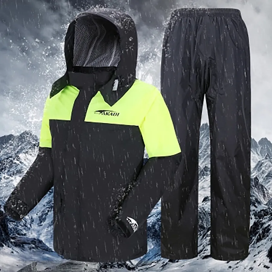 Cappotto antipioggia per moto con pantaloni Impermeabile impermeabile per esterno Uomo Donna Tuta da ciclismo Mantello impermeabile Motociclista Raingear R5C147 201202