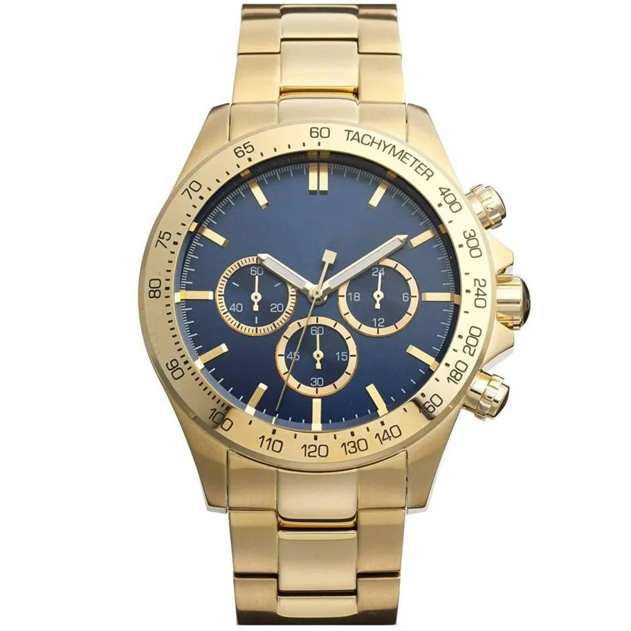 Patron Mens Watches Luxury Watch Chronograph Gold Watch Quartz Hareketi H1513340 H1513531 H1513548 AAA Yüksek Kaliteli Saatler