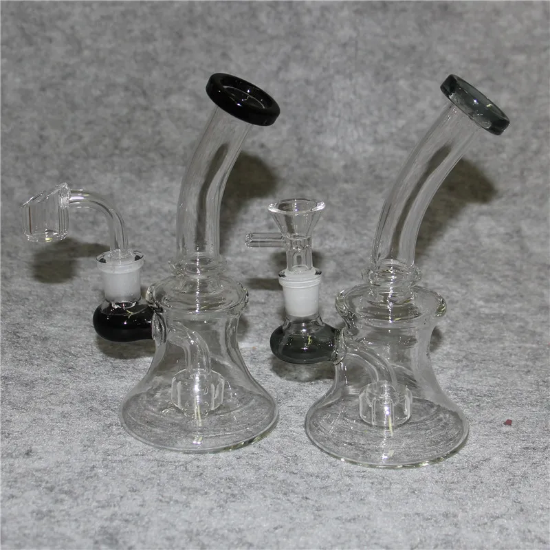 Glas Bong Vattenrör Hookahs Quartz Banger Bowl Honeycomb Bongs Heady Mini Pipe Wax Oil Rigs Small Bubbler Hookah Beaker