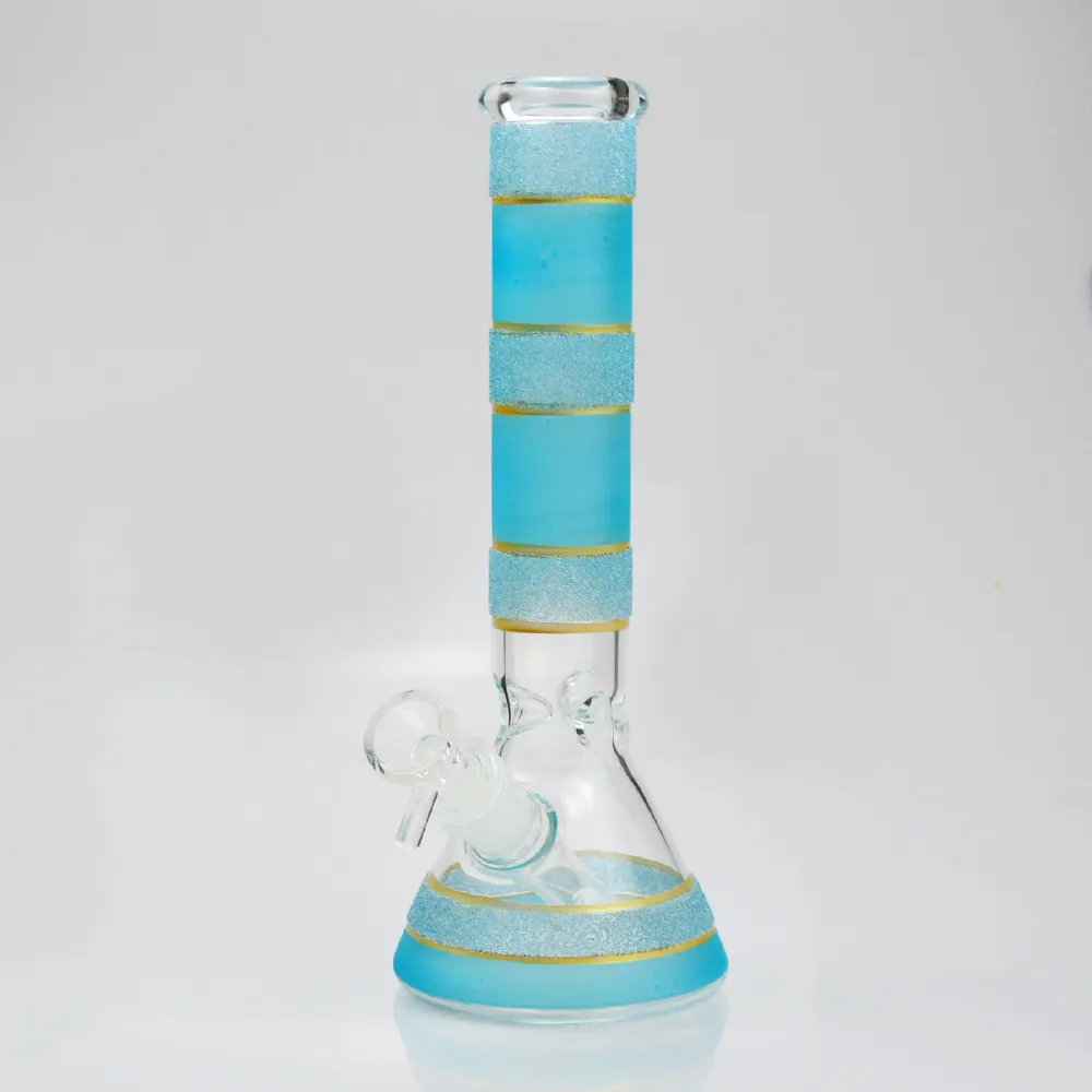 10 "소장 유리 비커 봉토 물 파이프 물 담뱃대 봉스 아이스 포수 5mm 두꺼운 흡연 오일 Dab rigs Bubbler 파이프 14mm 그릇