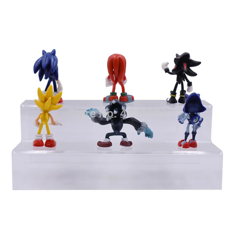 Sonic Figures Pvc Shadow Knuckles The Echidna Amy Rose Tails Figure Christmas T Toy Z1120