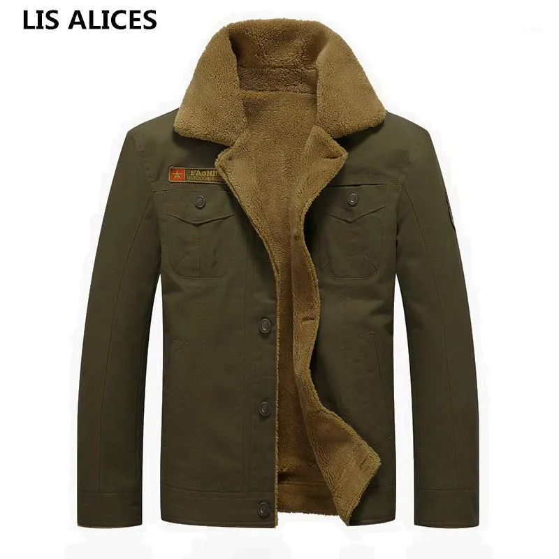 Jaquetas masculinas lis Alices engrossam lã de inverno casacos masculinos 5xl algodão colarinho casual masculino