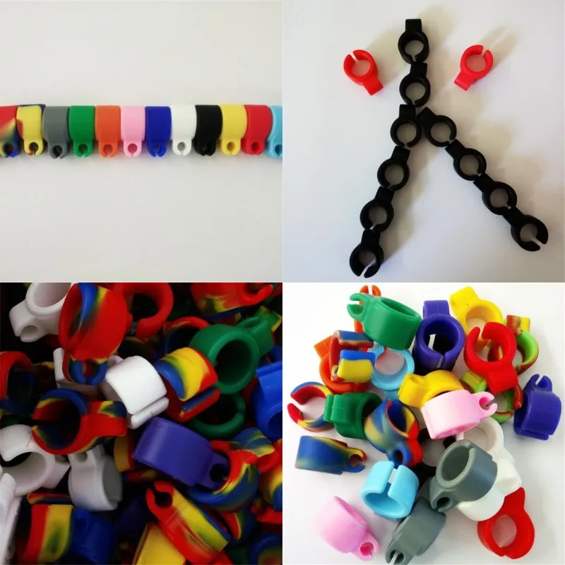 Multi colori dita di barrette sigarette titolari donna uomo silicone sigaretta porta anelli bianco rosso blu fumano anello dito 1 6JB L1