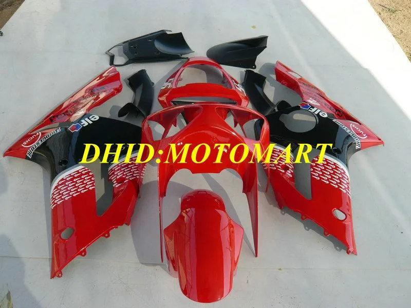 Kit de lajes de molde de injeção para Kawasaki Ninja ZX 6R 600CC 03 04 ZX6R 636 2003 Fairings Quentes Vermelhos Conjunto ZX449