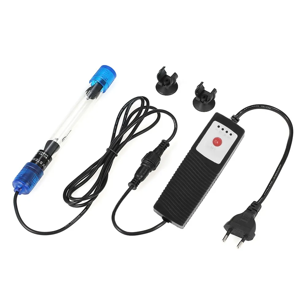 9W lumière UV submersible pour aquarium lampe germicide lampe UV eau propre algues vertes bactéries claires étanche pour aquarium aquarium