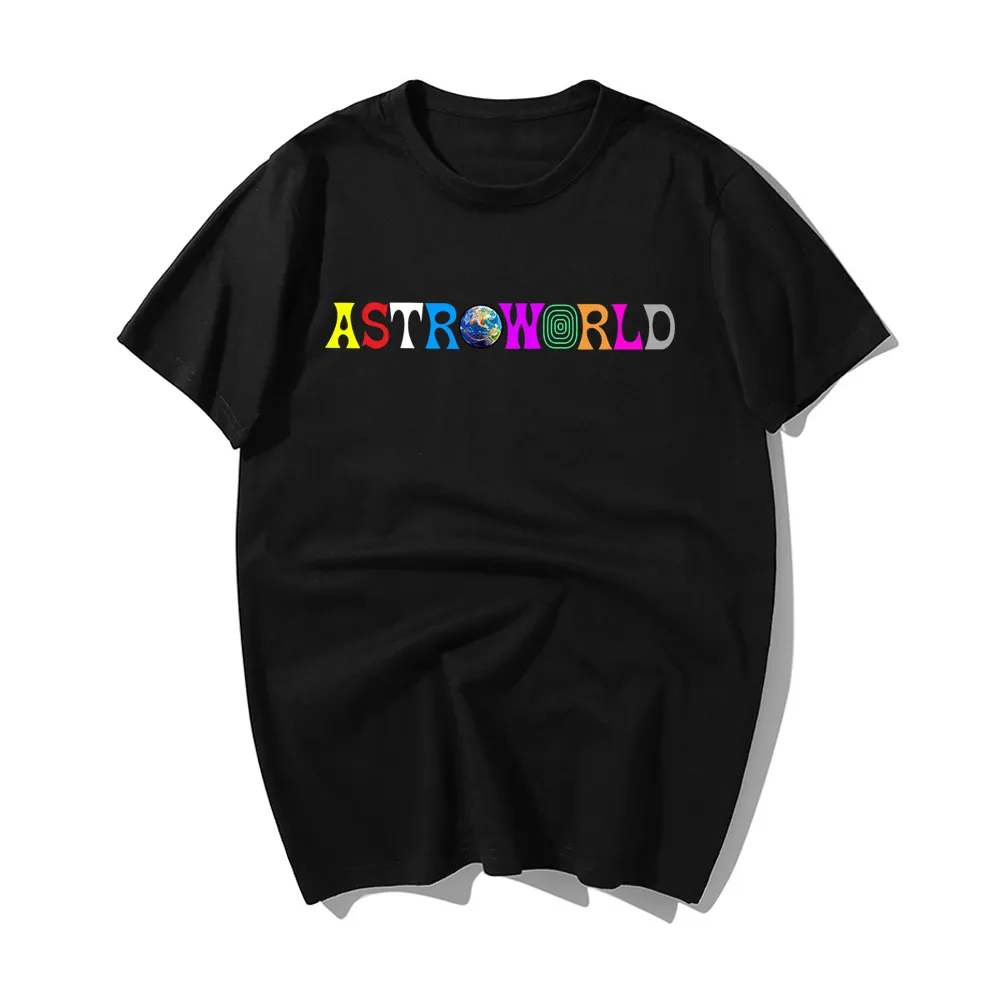 Hot Sale Hip Hop T Shirt Men Travis Scotts Astroworld Harajuku T-shirt You Were Here Letter Print Tshirt Fashion Men Tshirt