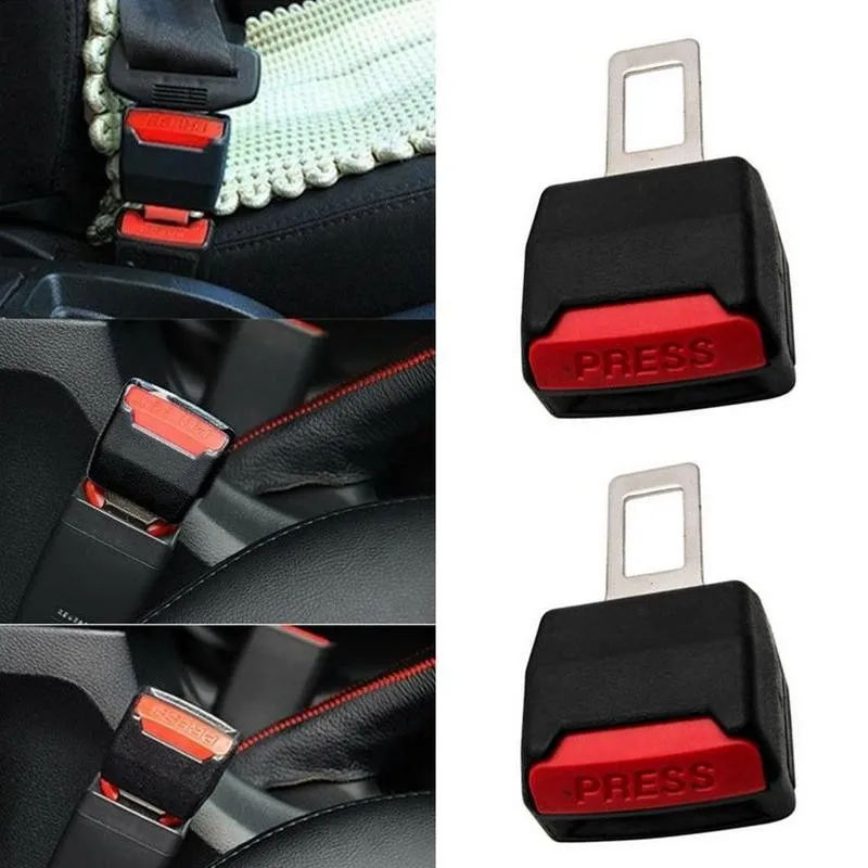 2pcs Update Thicken Car Seat Belt Clip Extender Safety Seatbelt Lock Buckle Plug Thick Insert Socket Extender Safety Buckle330k