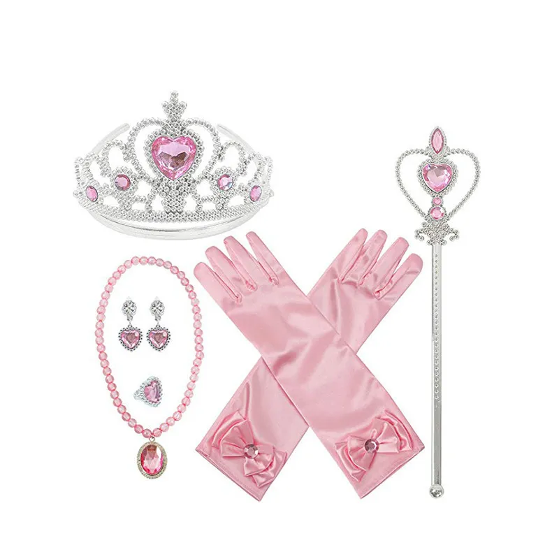 Of 4 6 Baby Girls Princess Jewelry Set Crown Necklace, Ring, Earrings,  Wand, And Gloves Fashionable Dress With Gloves Up Accessories For Kids  LJ201009 From Jiao08, $8.57