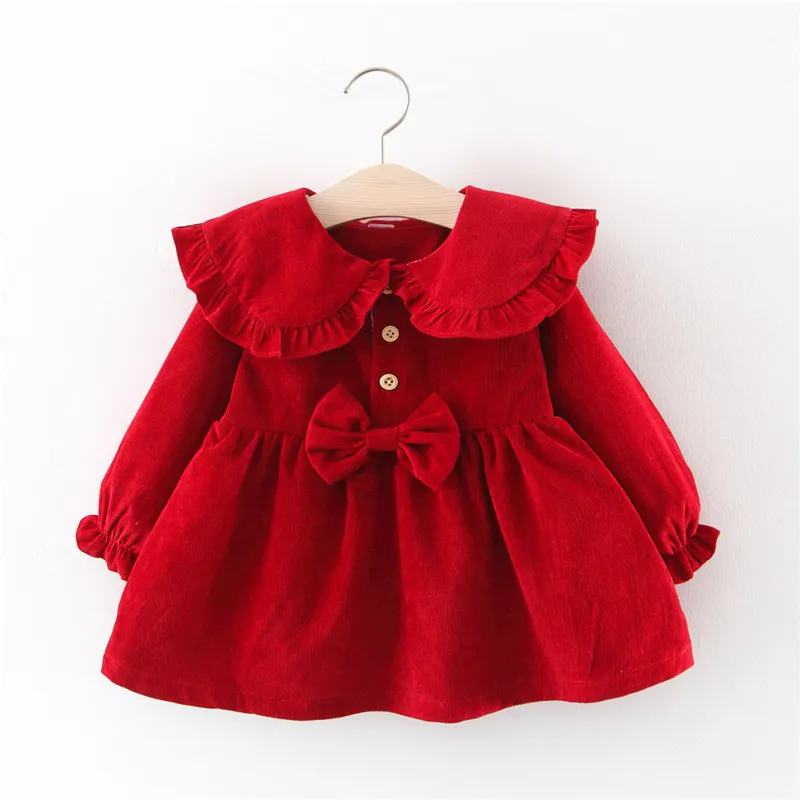 Melario Frühling Baby Mädchen Kleider Casual Erdbeere Druck Kinder Kleid Süße Langarm Kinder Kleider für Mädchen Kinder Kleidung 210412