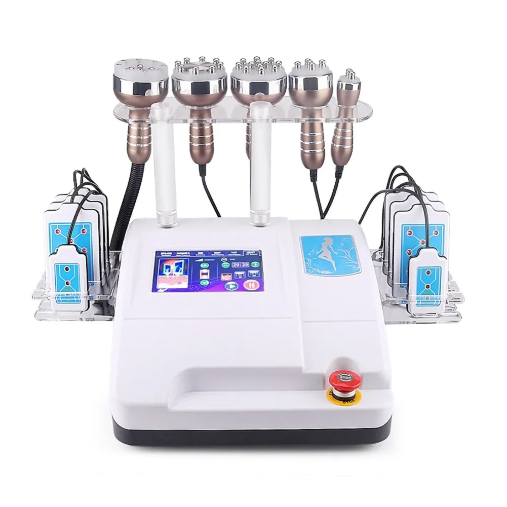 6 In 1 Cavitation RF Vacuum Lipo Laser Slimming Machine Multifunction Fat Removal Weight Fat Loss Beauty Salon Use Body Shaping Beauty Devic