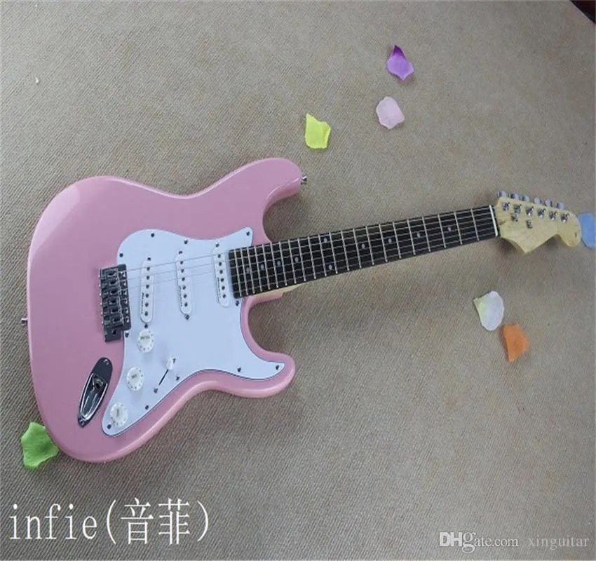 2022 nouveauté Style guitare électrique rose avec trémolo whammy bar